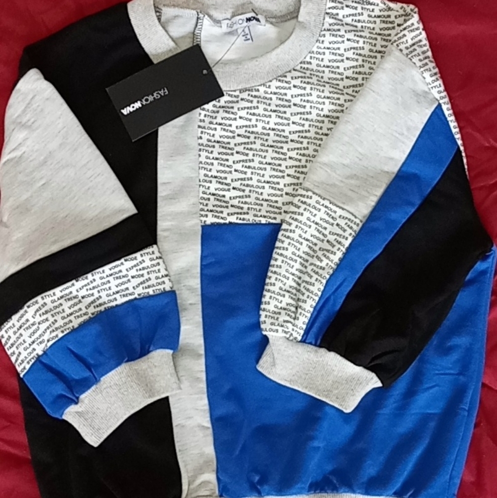 Fashion Color Block Cropped Top